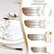 Smarty Had A Party White with Gold Antique Floral Round Disposable Plastic Wedding Value Set, 720PK 920WHGVS120 - alternate 2